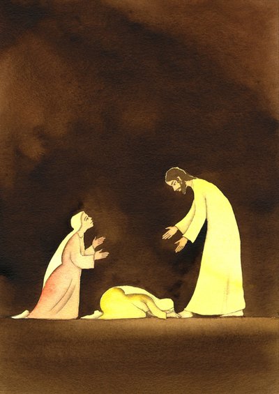 Les deux Marie avec le Christ ressuscité, 2001 - Elizabeth Wang