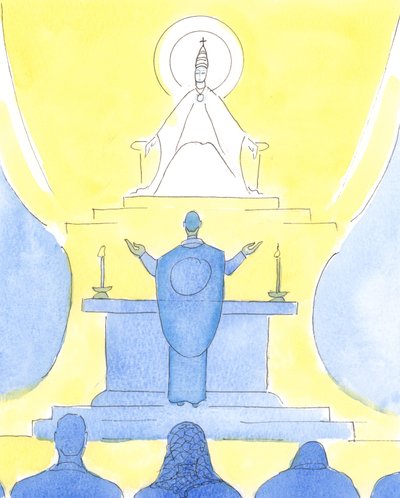Lorsque le prêtre et les fidèles regardent tous dans la même direction à la messe, ils regardent tous ensemble vers le Père, pour Le louer par le Christ - Elizabeth Wang