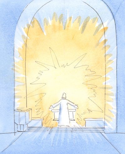 Quand le pain a été consacré à la messe, le Christ est substantiellement présent sur notre autel, dans toute Sa gloire - Elizabeth Wang