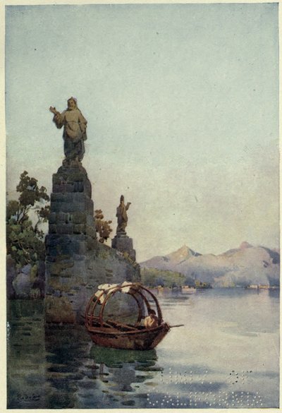 Entrée de la Villa Arconati, Lago di Como, Illustration de 