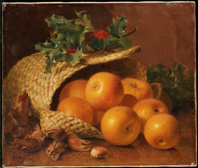 Nature morte avec pommes, noisettes et houx, 1898 - Eloise Harriet Stannard