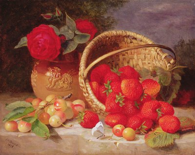 Nature morte de panier avec fraises et cerises, 1898 - Eloise Harriet Stannard