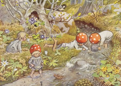 Les enfants du Père Noël à Bäcken - Elsa Beskow