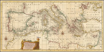 Carte de 1748 - Carte exacte de la Méditerranée et de l