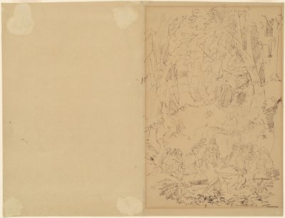Coloniste du XVIIIe siècle prêchant aux Indiens - Emanuel Gottlieb Leutze