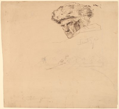 Études pour "Washington traversant le Delaware" [recto] - Emanuel Gottlieb Leutze