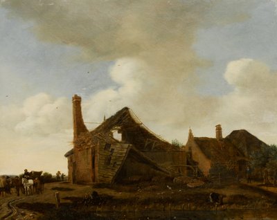 Paysage avec un chalet délabré - Emanuel Murant