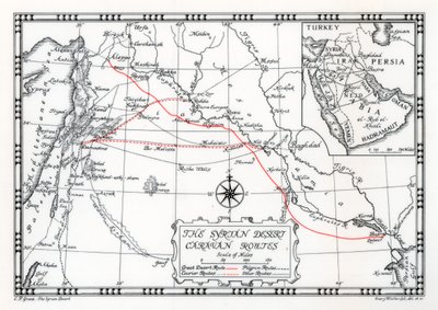 Caravane, courrier et routes de pèlerin dans le désert syrien, 1937 - Emery Walker