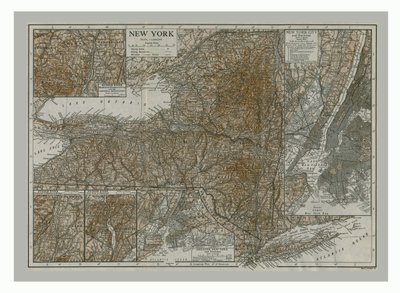 Carte de New York, vers 1900 - Emery Walker