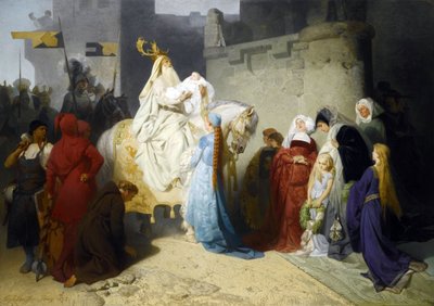 Merlin présentant le futur roi Arthur - Emil Johann Lauffer