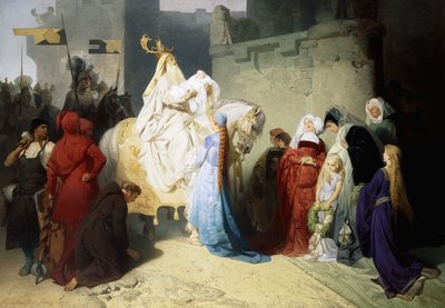 Merlin présentant le futur roi Arthur, 1873 - Emil Johann Lauffer