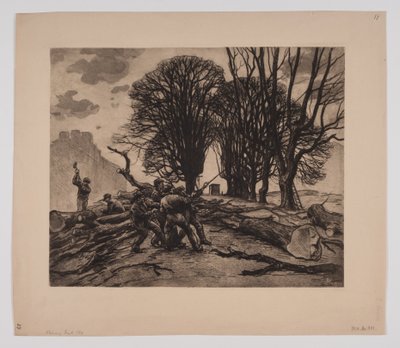Danois : Les arbres sont abattus sur le rempart - Emil Krause