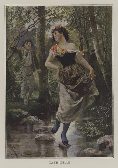 Cathinelle (lithographie en couleur) - Emile Antoine (after) Bayard