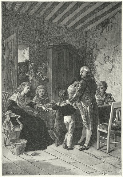Louis XVI et sa famille emprisonnés au Temple - Emile Antoine (after) Bayard