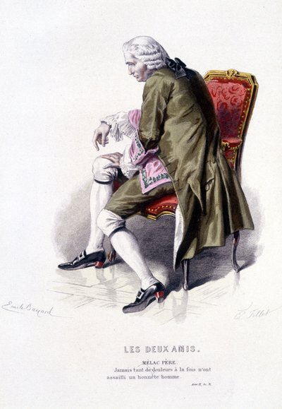 Œuvres complètes de Beaumarchais (1732-1799) par Edouard Fournier. dessin par Emile Bayard. Ed. Laplace, Sanchez et Cie, Paris 1876. C