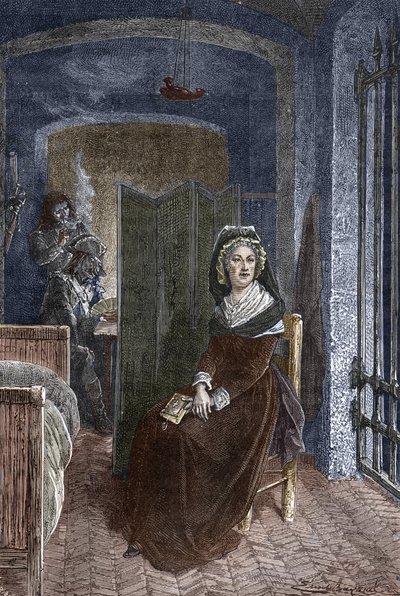 Marie-Antoinette enfermée à la prison de la Conciergerie à Paris - Emile Antoine Bayard