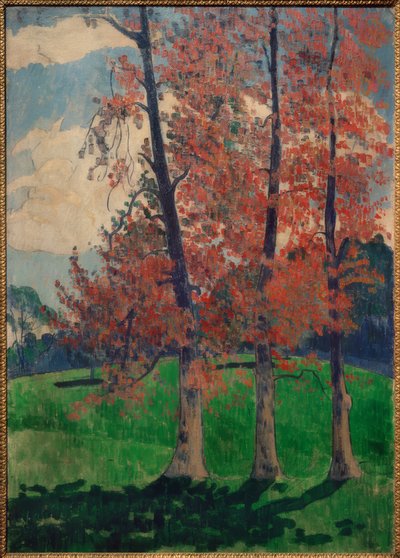 Les peupliers rouges - Emile Bernard