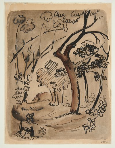 Paysage avec arbres, vers 1890-95 - Emile Bernard