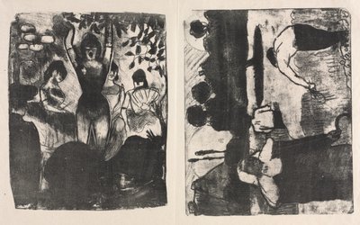 Chanteur au Café-Concert et Les Moissonneurs - Emile Bernard