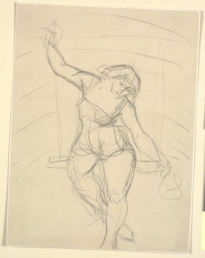 Artiste féminine assise sur un trapèze - Emile Othon Friesz