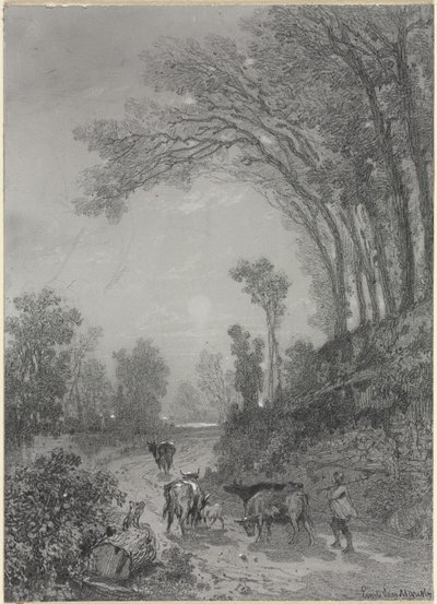 Paysage avec vaches, seconde moitié du 19e siècle - Émile van Marcke