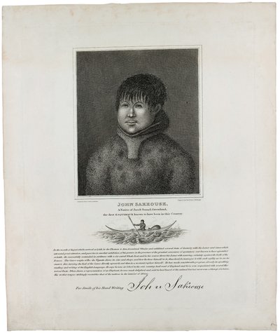 John Sakeouse, un natif de Jacob Sound, Groenland, le premier Esquimau connu à avoir été dans ce pays, 1816 - Emilia Anderson