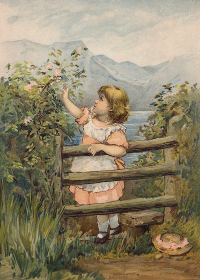 Fille atteignant une fleur - Emily Jane Harding Andrews