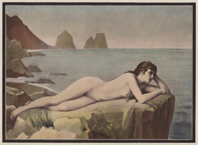 Délire, femme allongée sur une falaise - Emmanuel Benner