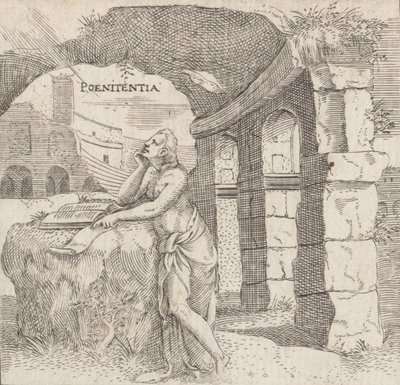 Pénitence Poenitentia, vers 1545-50 - Enea Vico