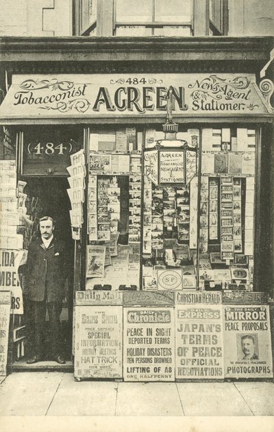 A Green, buraliste, marchand de journaux et papetier - English Photographer
