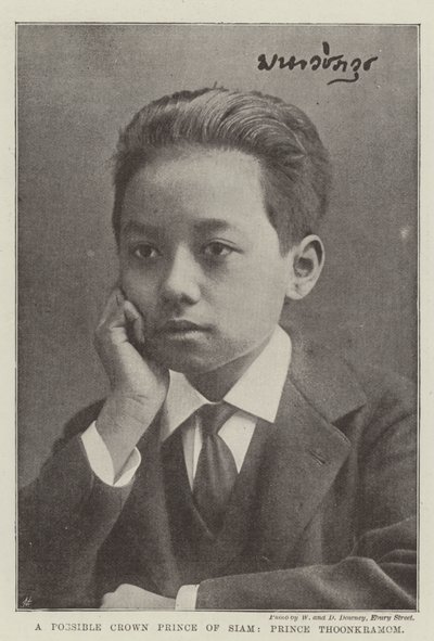 Un possible prince héritier de Siam, le prince Thoonkramom - English Photographer