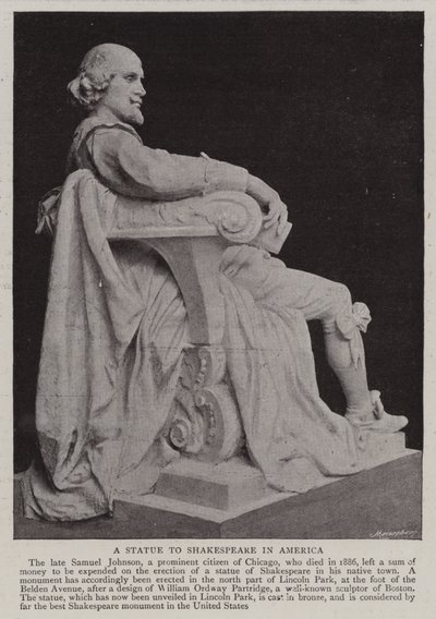 Une Statue de Shakespeare en Amérique - English Photographer