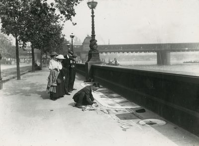 Un artiste de trottoir sur l