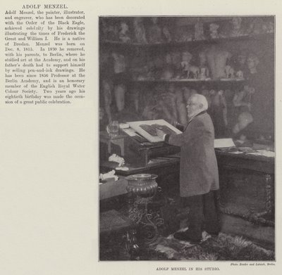 Adolf Menzel dans son atelier - English Photographer