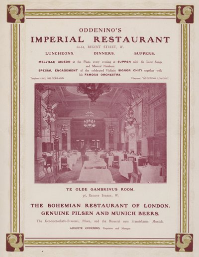 Publicité pour le restaurant impérial d