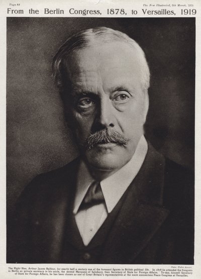 Arthur Balfour, homme politique conservateur britannique et Premier ministre (photo n/b) - English Photographer