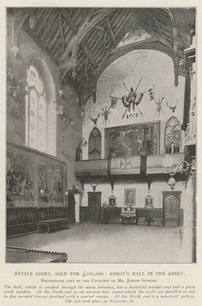 Abbaye de Battle, vendue pour 200 000 £, Abbots Hall dans l