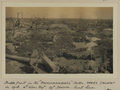 Front de bataille dans le secteur de Passchendaele, saillant d