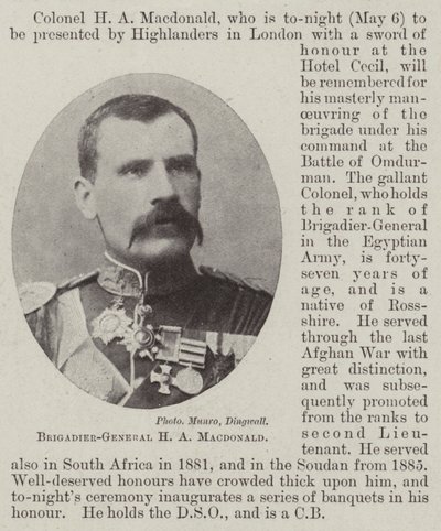 Général de brigade H A Macdonald - English Photographer