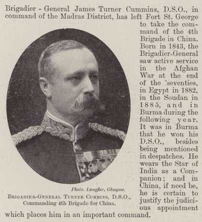 Brigadier-Général Turner Cummins, DSO, commandant la 4e brigade pour la Chine - English Photographer
