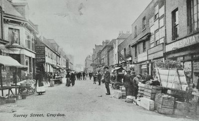 Britannia, Surrey Street, Croydon: marché de rue, 1890 - English Photographer