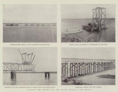 Construction du pont sur la rivière Atbara au Soudan - English Photographer
