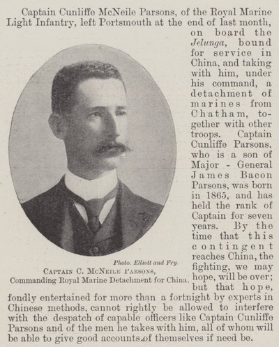 Capitaine C McNeile Parsons, commandant le détachement des Royal Marines pour la Chine - English Photographer