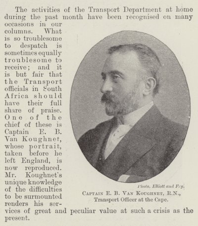 Capitaine E B Van Koughnet, RN, officier de transport au Cap - English Photographer