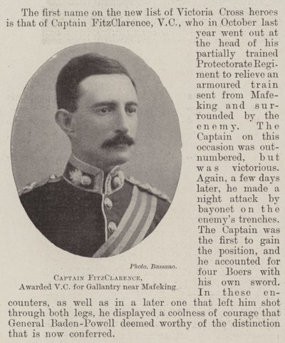 Capitaine FitzClarence, récompensé par la VC pour bravoure près de Mafeking - English Photographer