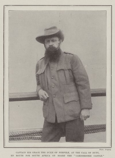 Capitaine Son Altesse le Duc de Norfolk, à l