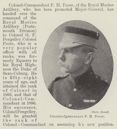 Colonel-commandant F H Poore - English Photographer
