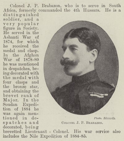 Colonel J P Brabazon - English Photographer