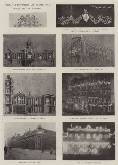 Décorations et illuminations du couronnement, Londres et les provinces - English Photographer