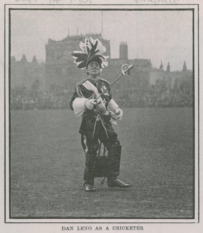 Dan Leno en joueur de cricket - English Photographer